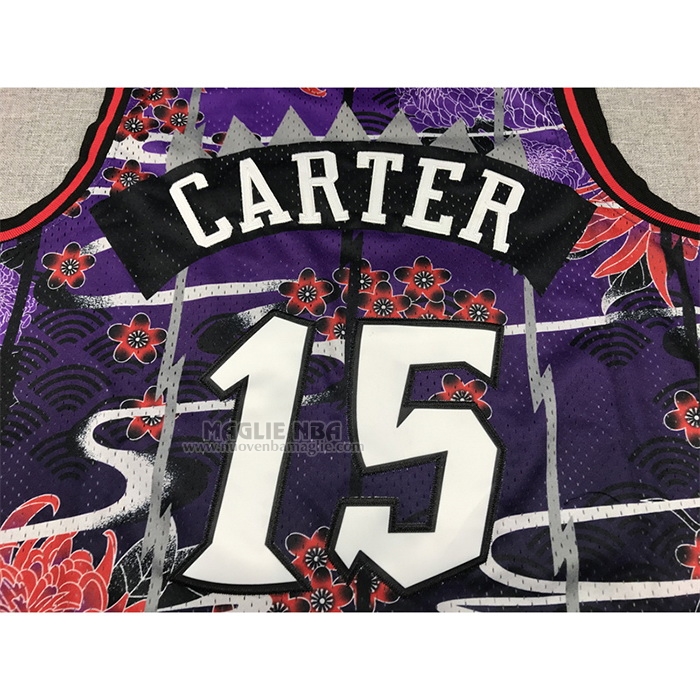 Maglia
 Vince Carter NO 15 Toronto Raptors Mitchell & Ness Lunar New Year Viola
